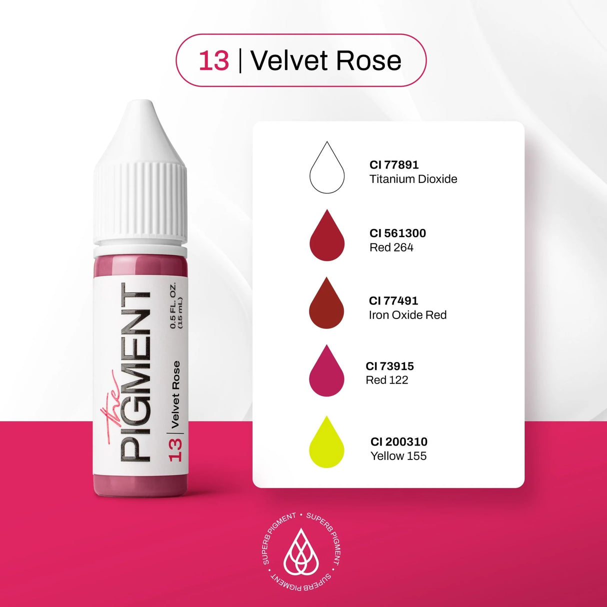 The Pigment 13 Velvet Rose Pigmento (15ml)