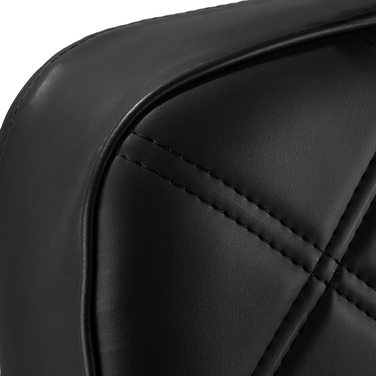 Gabbiano Leonardo Gold Black barber chair with plush black upholstery and gold accents, designed for barbershop furniture.