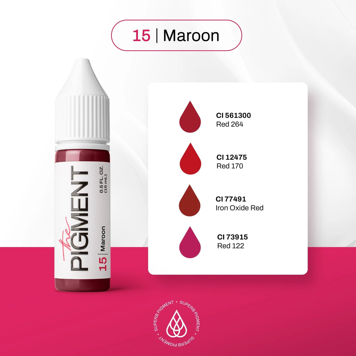 The Pigment 15 Maroon Pigmento (15ml)