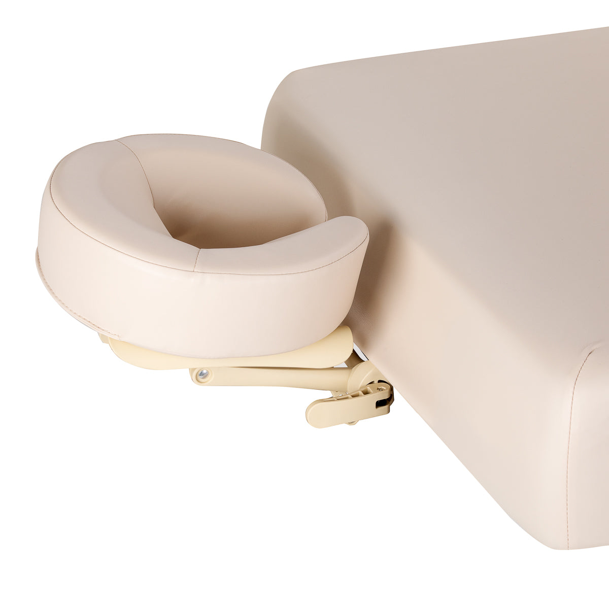 Cream SPA lounger Sillon Siesta with black base, a comfortable beauty salon furniture piece for relaxation and treatments.