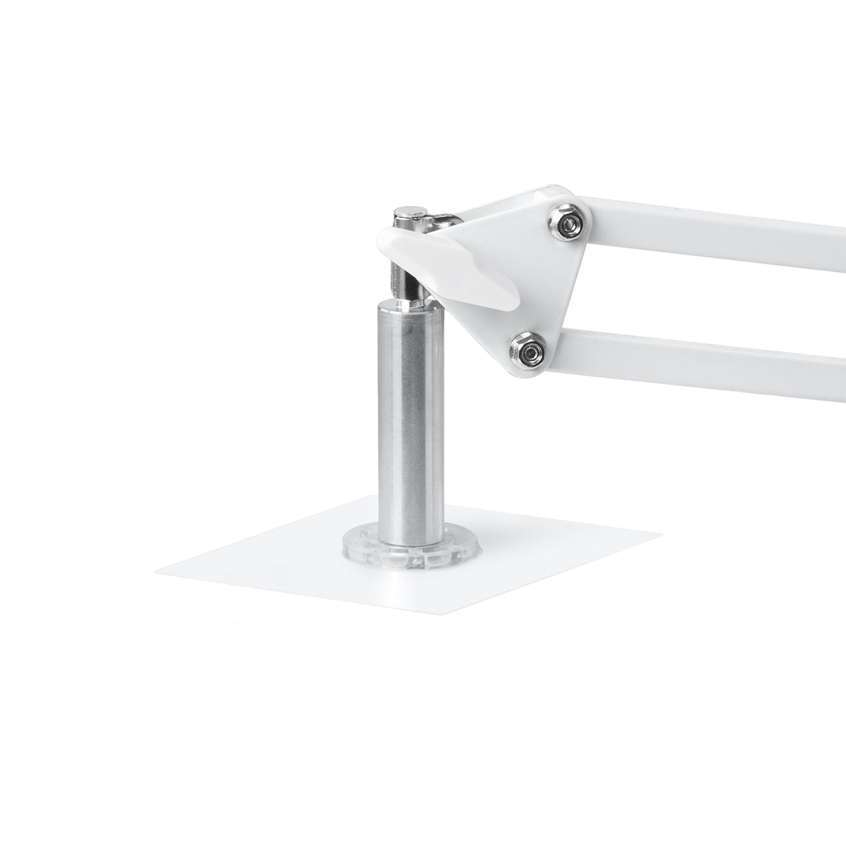 GLOW supporto regolabile per lampada UV/LED da pedicure – Bianco; dettaglio della piastra di fissaggio