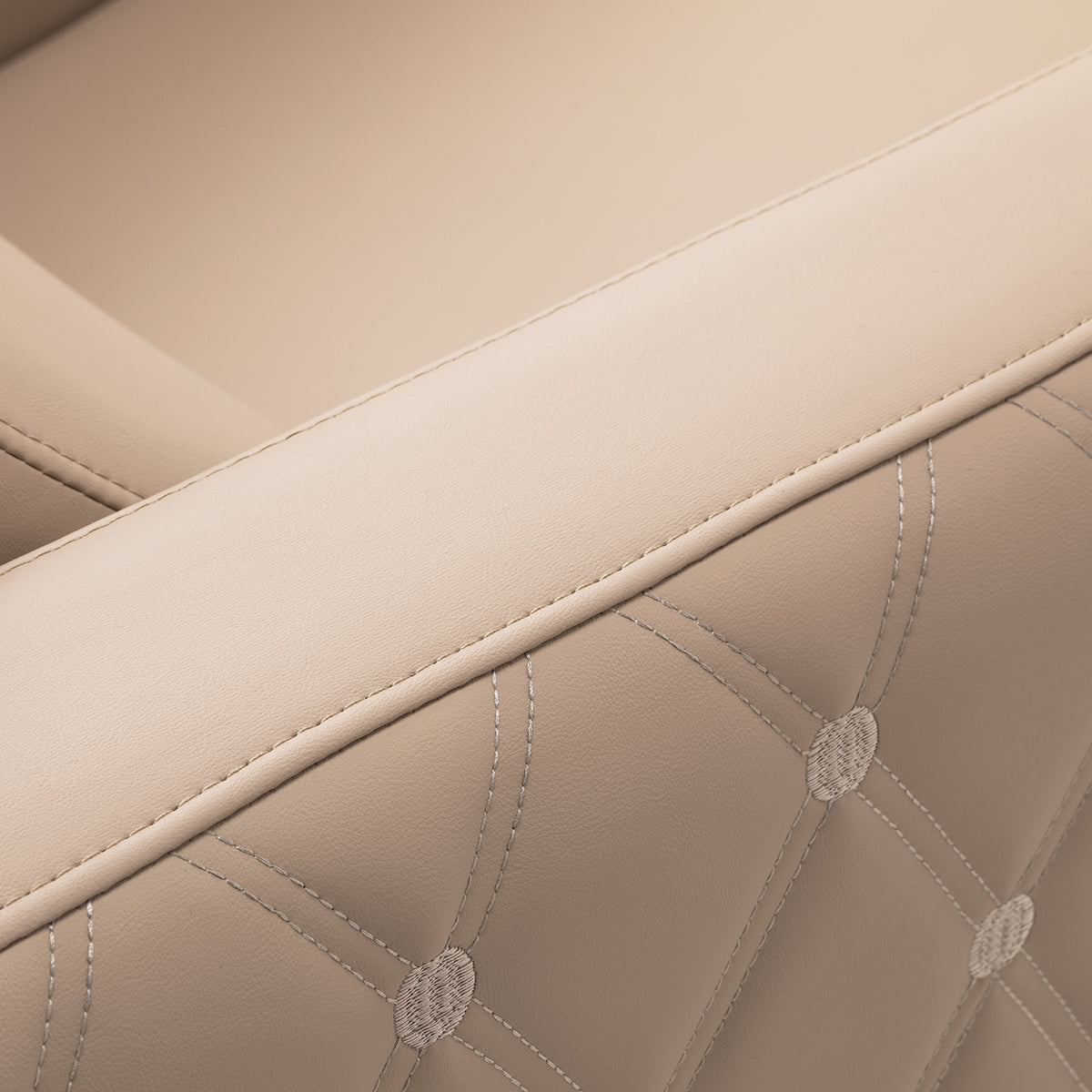 Gabbiano Sylvia Plus Lavatesta Elettrico Con Massaggio – Beige · Dettaglio delle cuciture del rivestimento