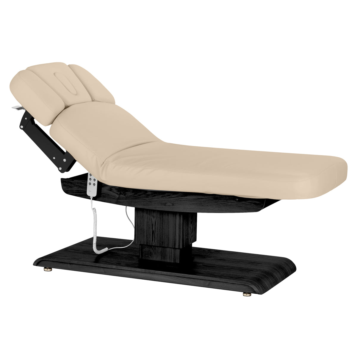 Lettino SPA Elettrico Sillon Relax – Beige, Base Nero · Posizione reclinata