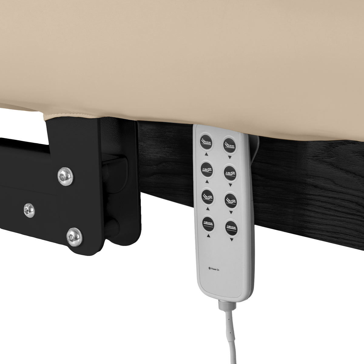 Lettino SPA Elettrico Sillon Relax – Beige, Base Nero · Telecomando