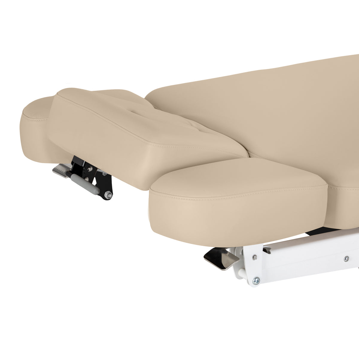 Lettino SPA Elettrico Sillon Relax – Beige, Base Nero · Lati del poggiatesta