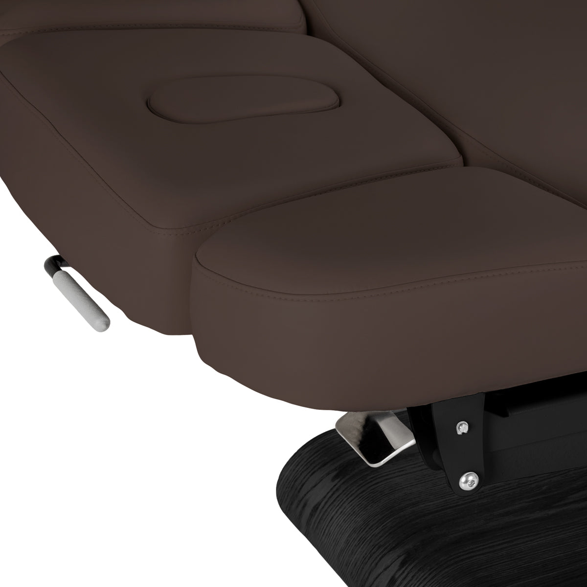 Lettino SPA Elettrico Sillon Relax – Marrone Scuro, Base Nero · Poggiatesta