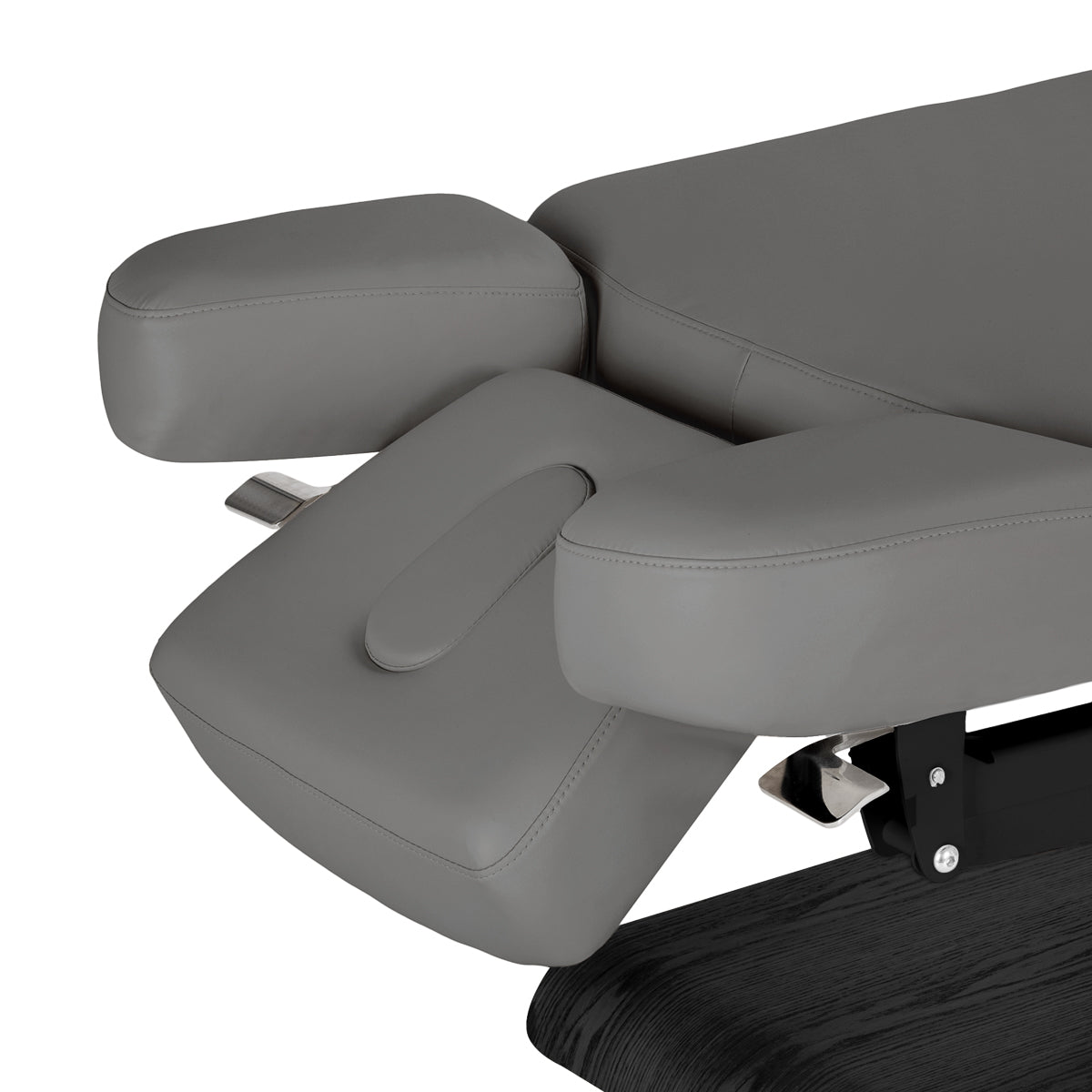 Lettino SPA Elettrico Sillon Relax – Grigio, Base Nero · Lati del poggiatesta
