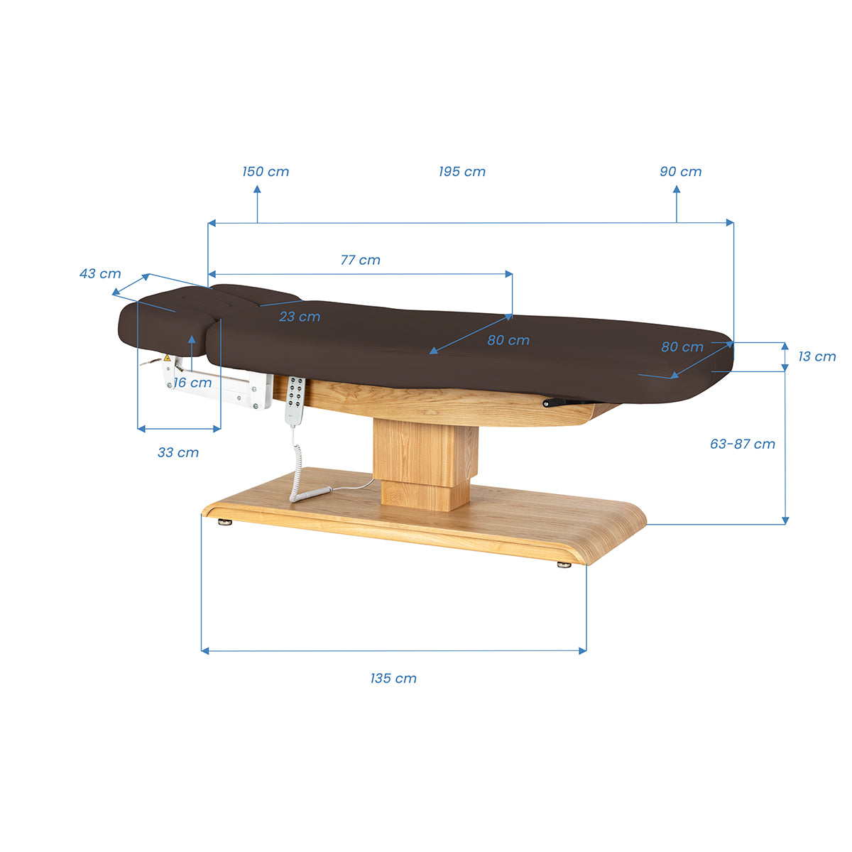 Sillon Relax · marrone scuro / marrone chiaro · disegno delle dimensioni