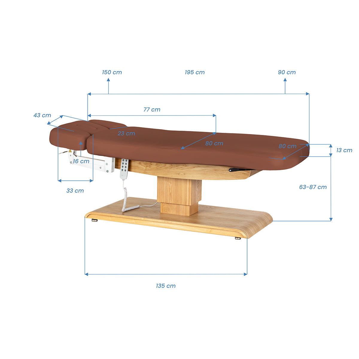 Sillon Relax · marrone / marrone chiaro · disegno delle dimensioni