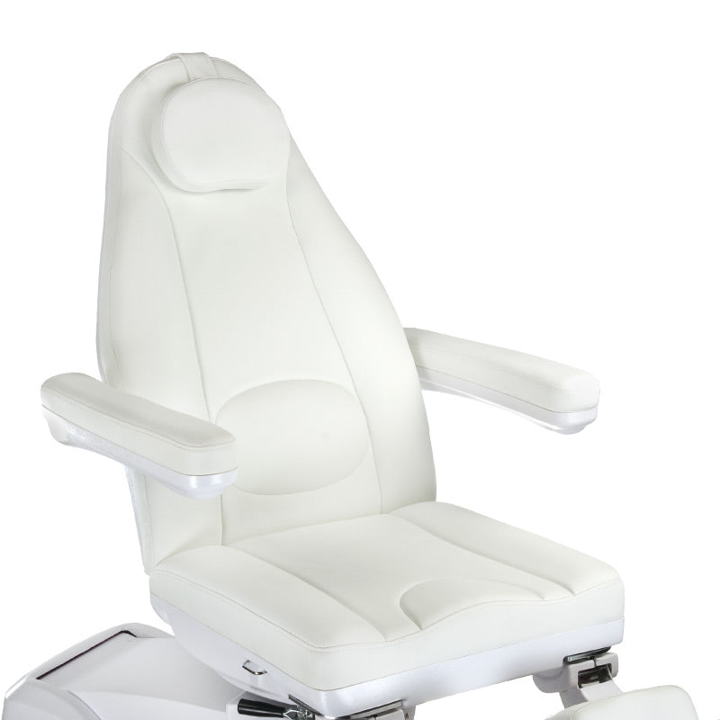 Electric beauty salon chair in light grey from Beauty System, model BR-6672C 208-103, with adjustable features and cushioned seat.