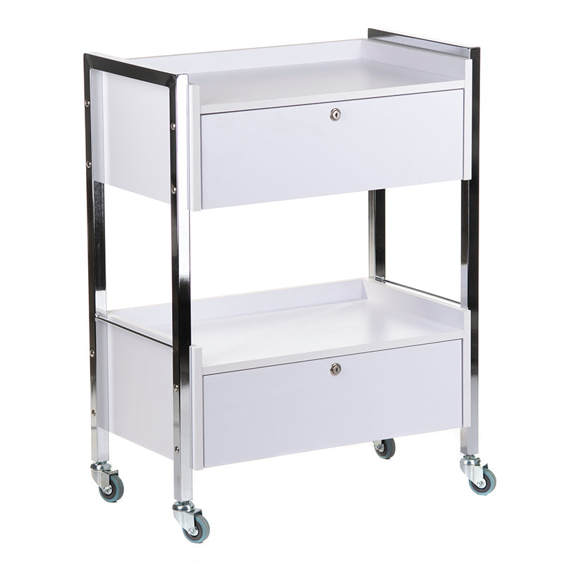Beauty System Cosmetic Cabinet BD-6004 with mirrored doors and multiple storage compartments for beauty products.