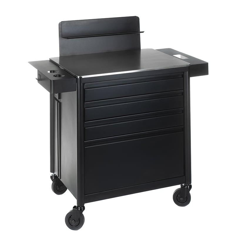 Mobile work station working table Matti Inkoo by Beauty System with a sturdy surface and wheels for easy mobility.