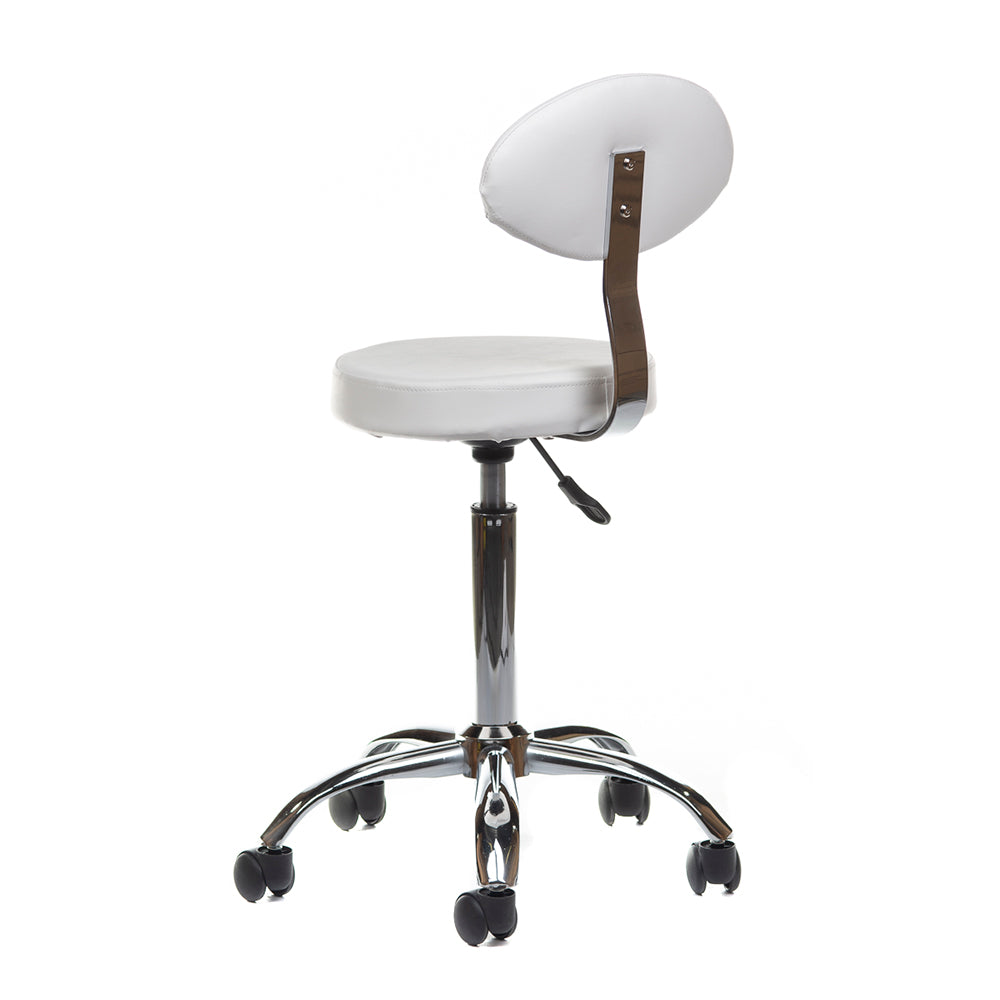 Cosmetic Stool with backrest BH-7289 White - BVShop