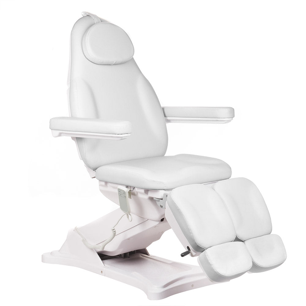 White electric cosmetic chair MODENA PEDI BD-8294 by Beauty System with adjustable features for beauty treatments.