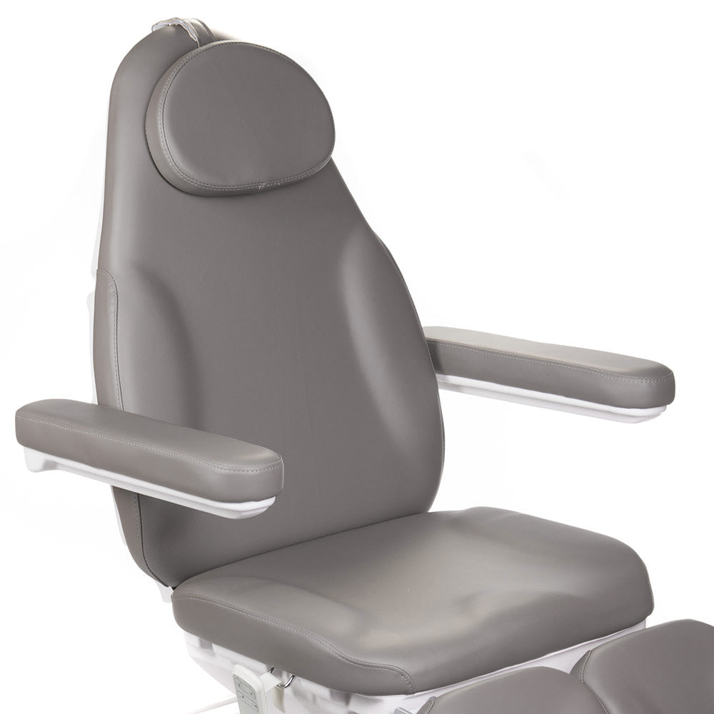 Gray electrical beauty chair Modena Pedi BD-8294 by Beauty System with padded seat and adjustable features, designed for salon pedicures.
