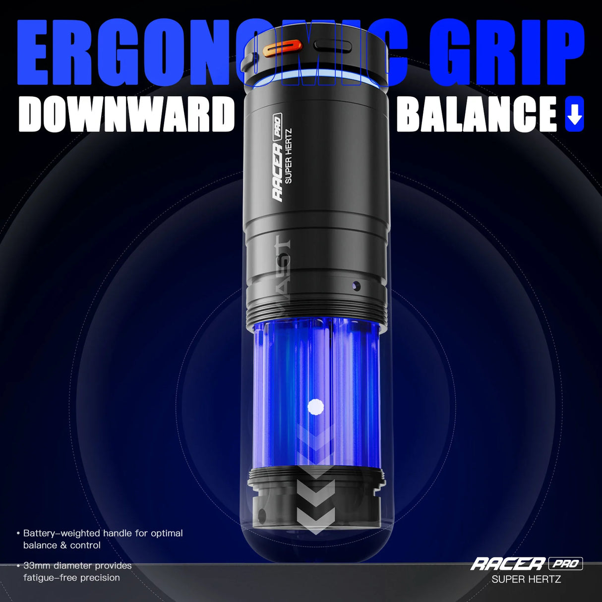 Penna per tatuaggi senza fili Mast Racer Pro rosa corsa 4,2 mm corsa