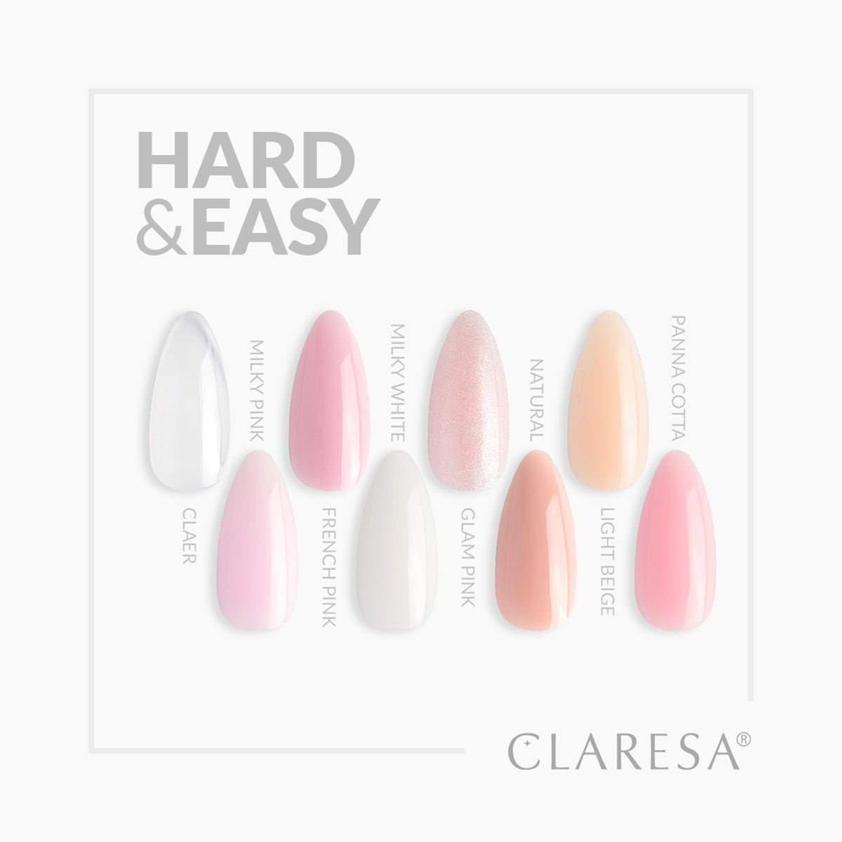 CLARESA HARD&EASY BUILDER GEL MILKY WHITE 45g - BVShop