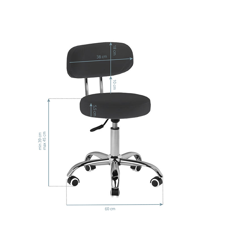 Cosmetic stool for pedicure a-007 black - BVShop