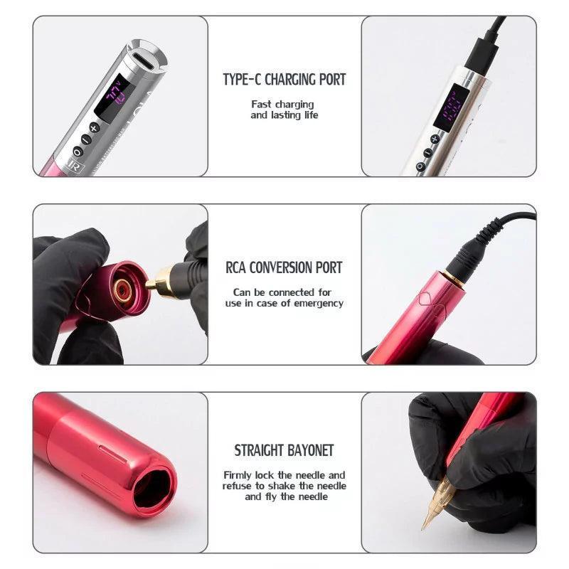 EZ Lola Air Wireless Tattoo And PMU Pen Black Power - Purple Gradient - BVShop