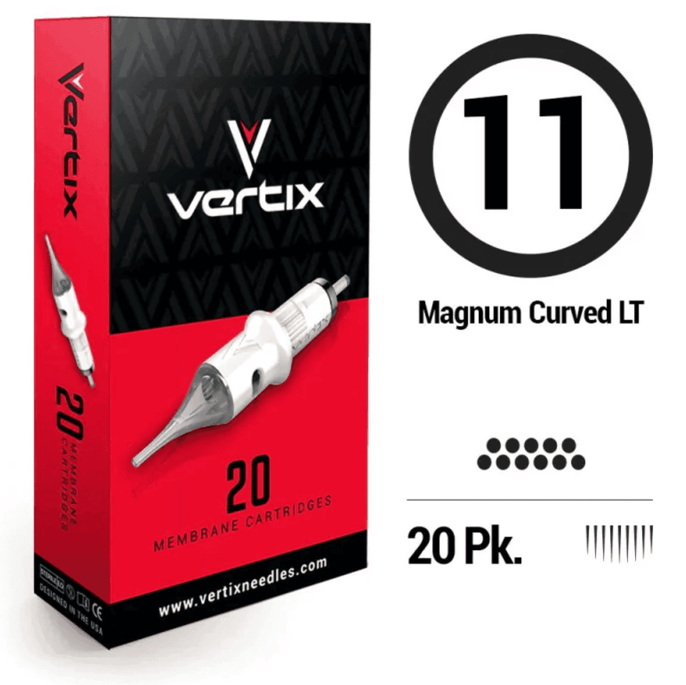 Vertix Tattoo Curved Magnum Cartridges - BVShop