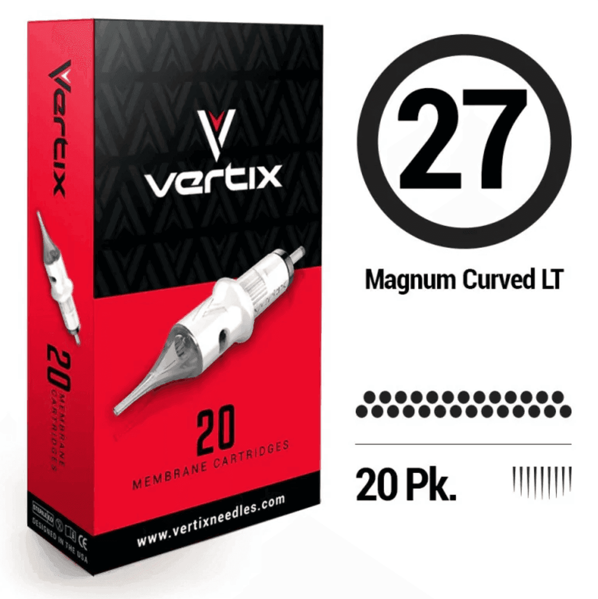 Vertix Tattoo Curved Magnum Cartridges - BVShop