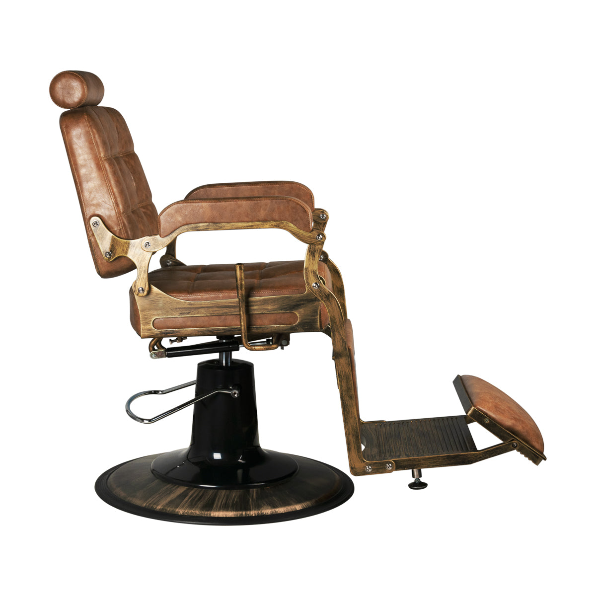 Gabbiano barber chair Boss Old Leather light brown - BVShop
