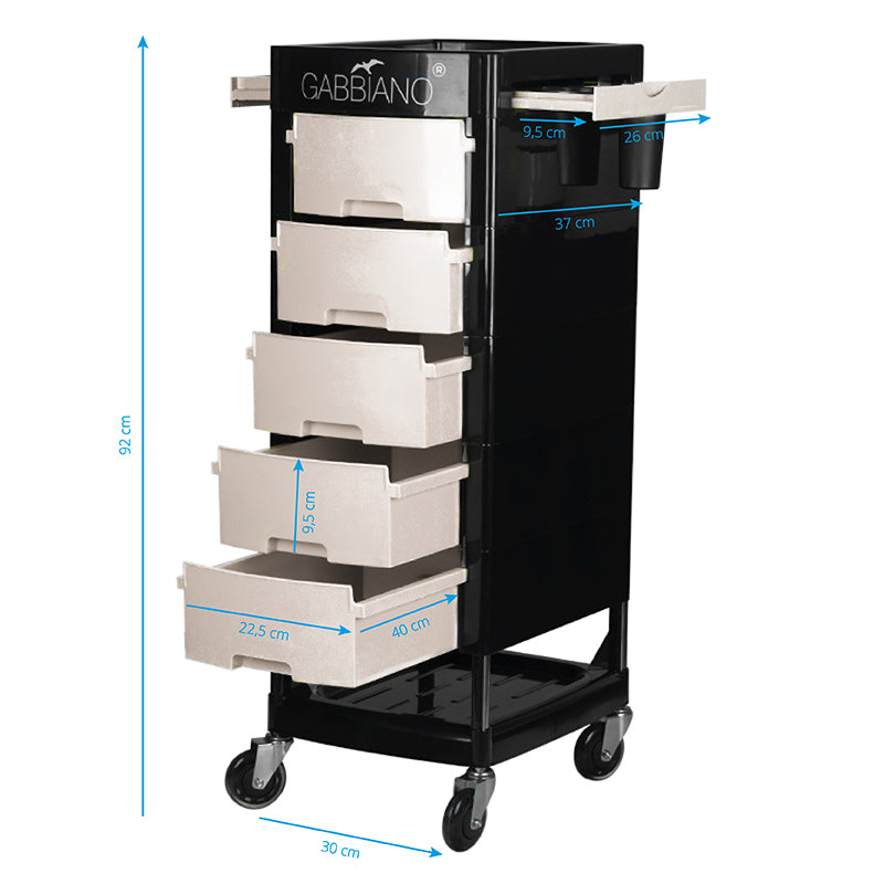 Gabbiano hairdressing assistant ft65 black / white - BVShop