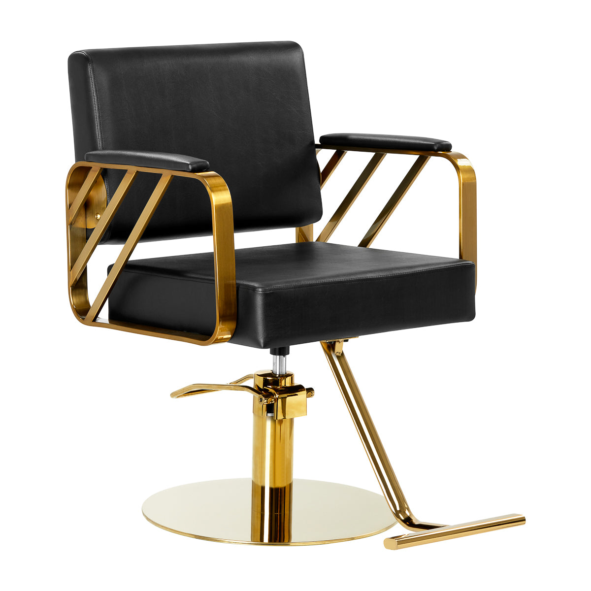 Gabbiano hairdressing chair Genua gold black - BVShop