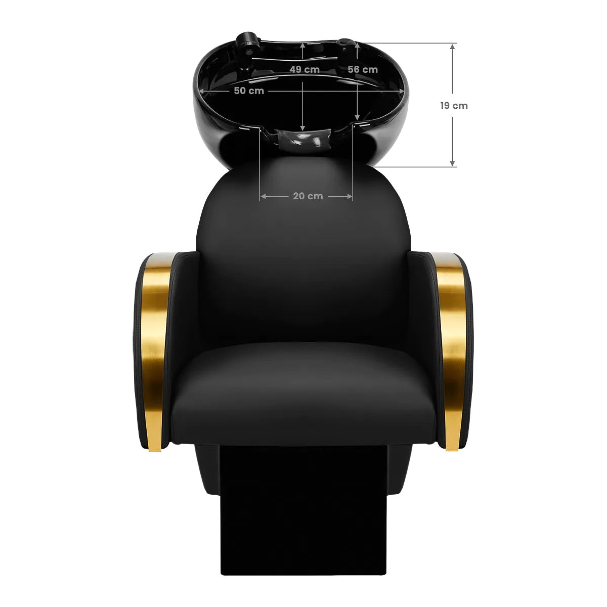Gabbiano hairdressing wash unit Malaga gold and black - BVShop