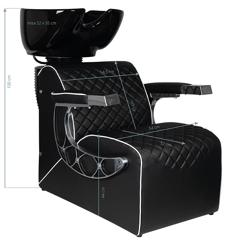 Gabbiano Simone barber hair wash unit black - BVShop