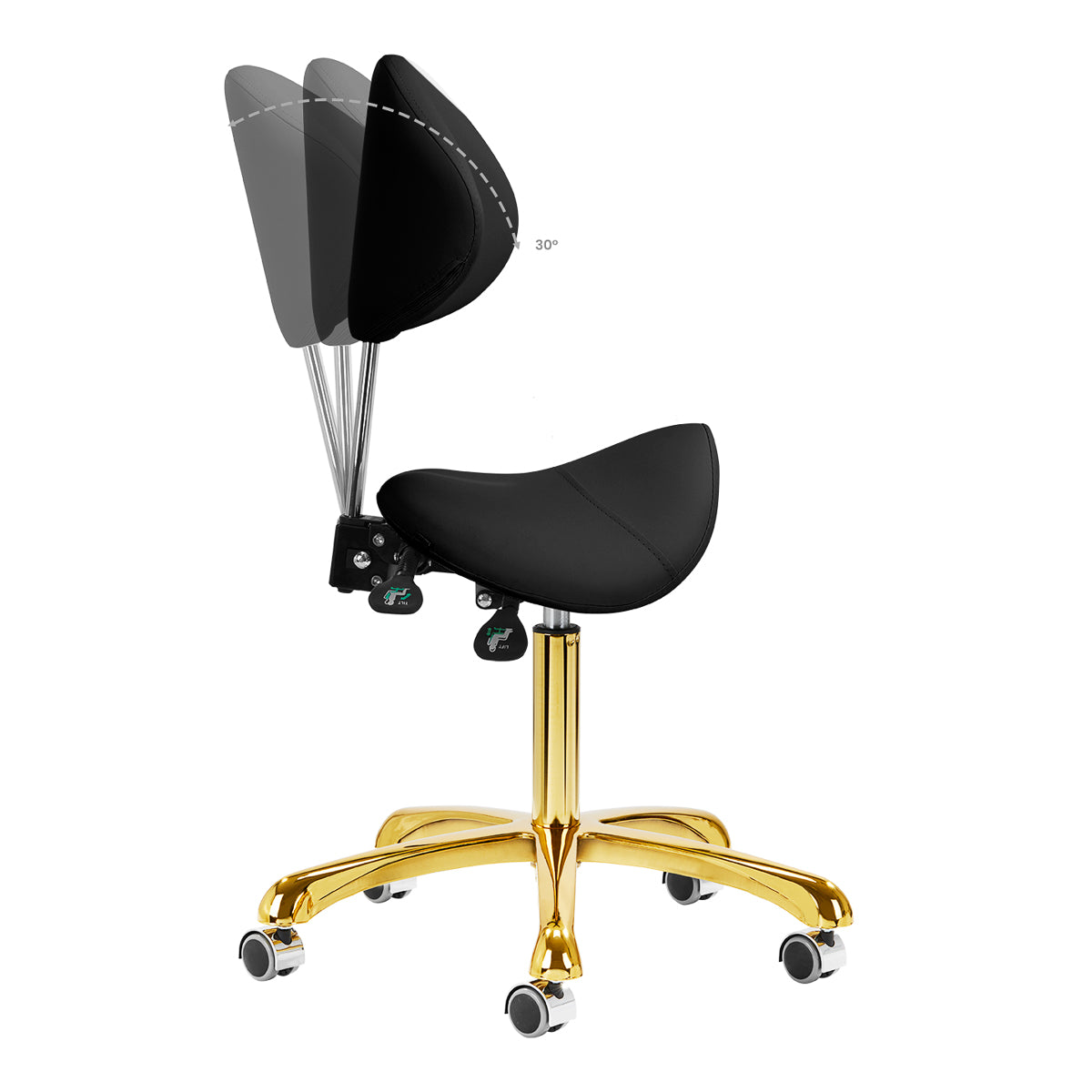 Giovanni cosmetic stool 1004 gold black - BVShop