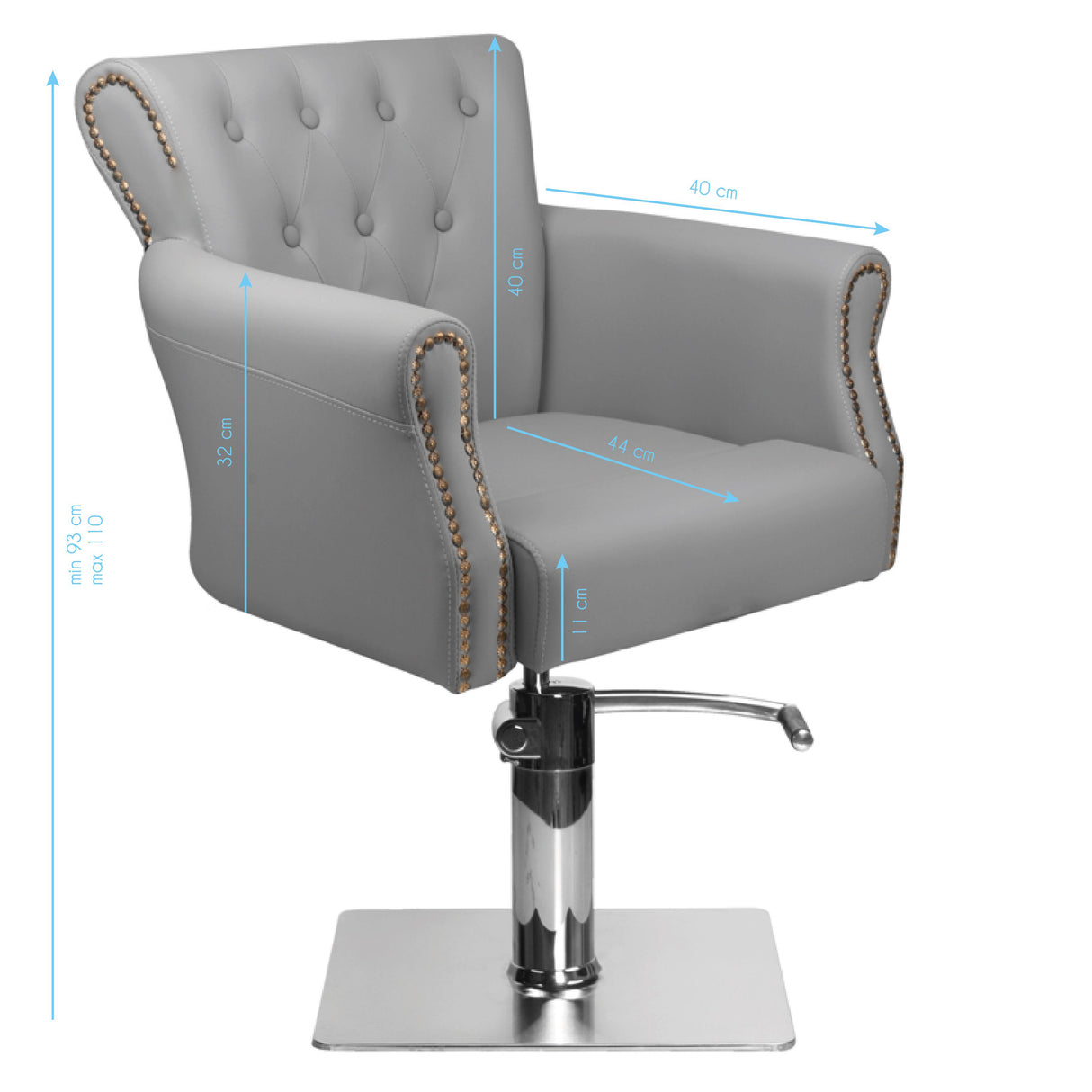 Hair system barber chair ber 8541 gray - BVShop