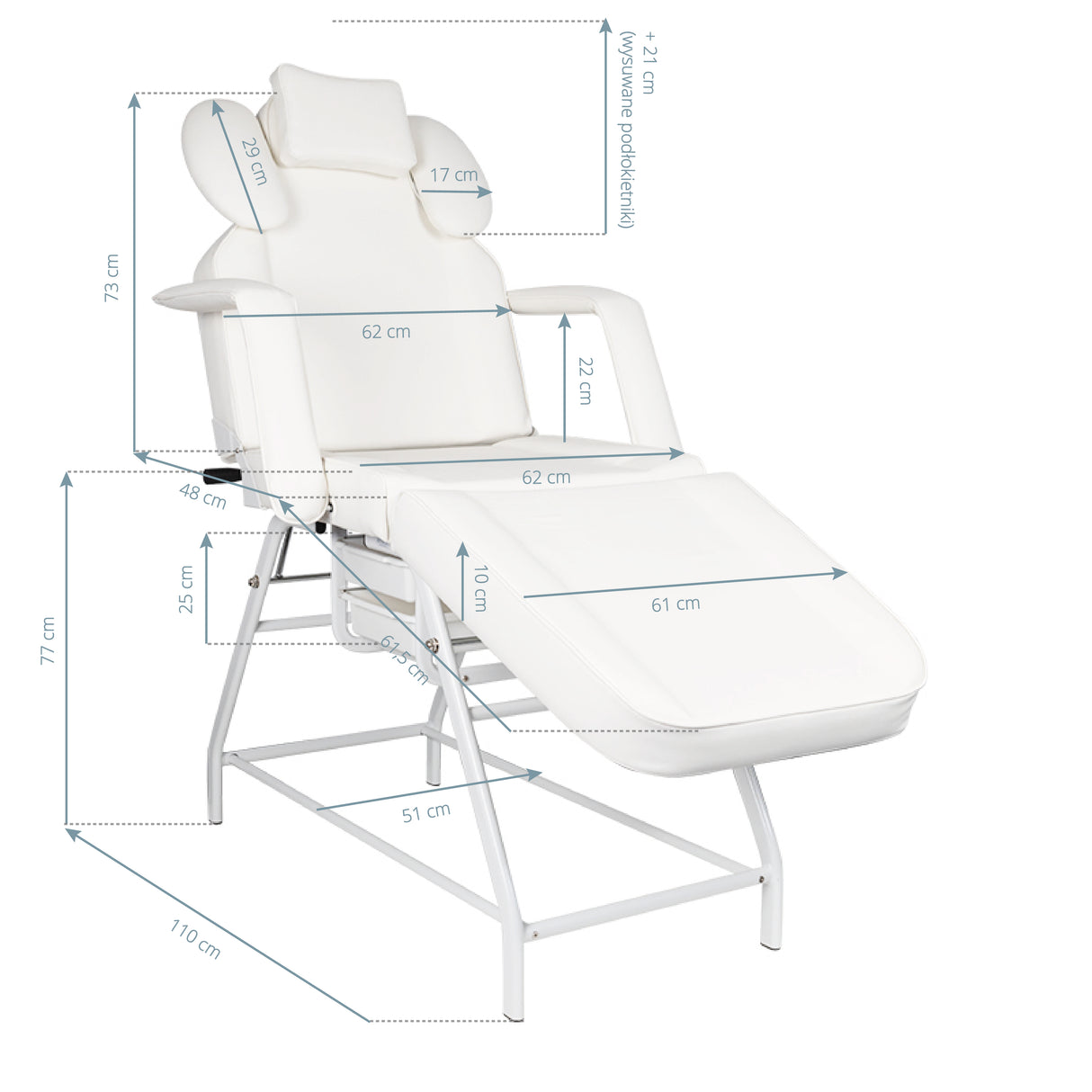 Ivette eyelash treatment chair gray - BVShop