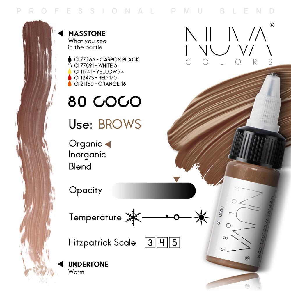 Nuva Colors Eyebrow Pigments 80 COCO 15ml - BVShop
