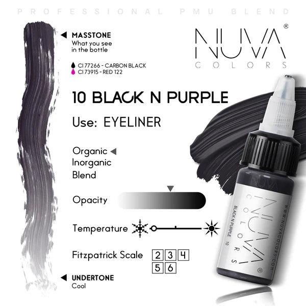 Nuva Colors Eyeliner Pigments 10 BLACK N PURPLE 15ml - BVShop