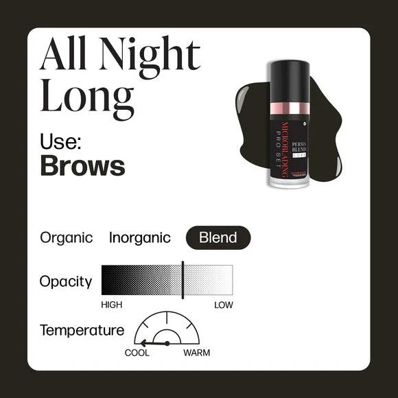 Perma Blend Microblading Pro Pigments All Night Long 10ml - BVShop