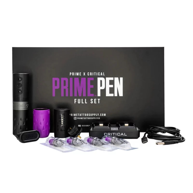 Prime X Critical Tattoo Wireless Machine Pen Full Set - BVShop