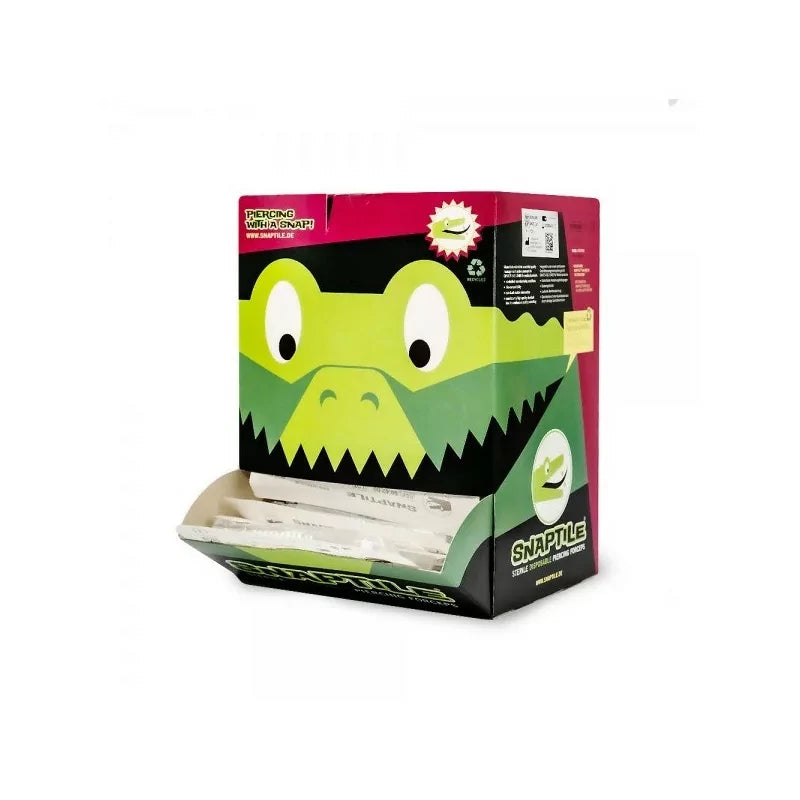 SNAPTILES Pinzette Sterili Monouso per Piercing