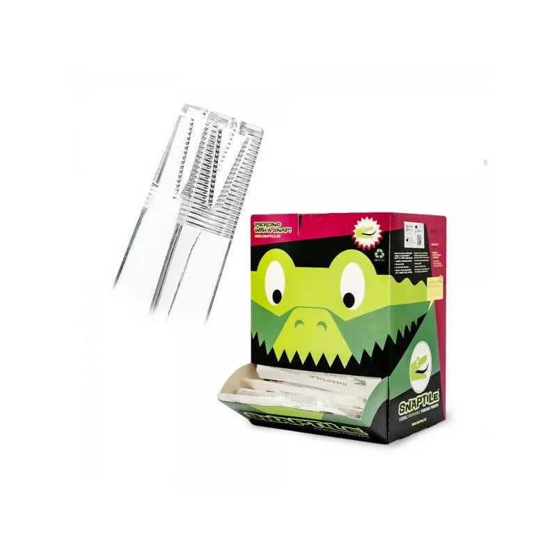 SNAPTILES Pinzette Sterili Monouso per Piercing