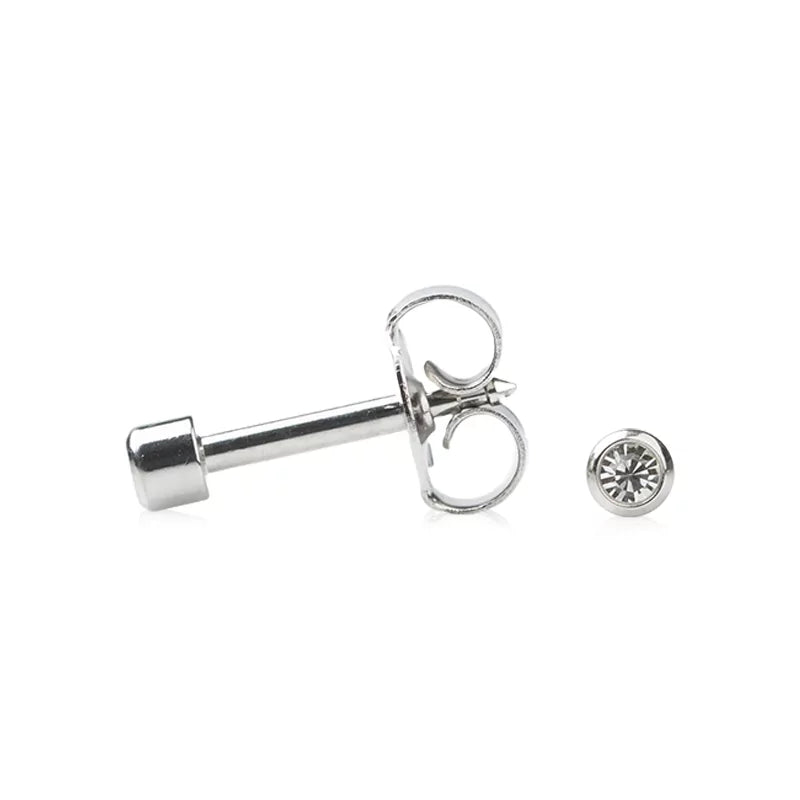 Orecchino Studex April Crystal con Bordo