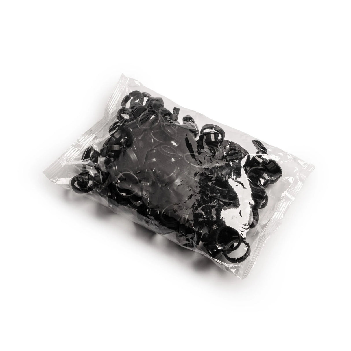 Set of 50 black Perma Ring Cup Containers, durable and versatile storage solution for organizing small items.