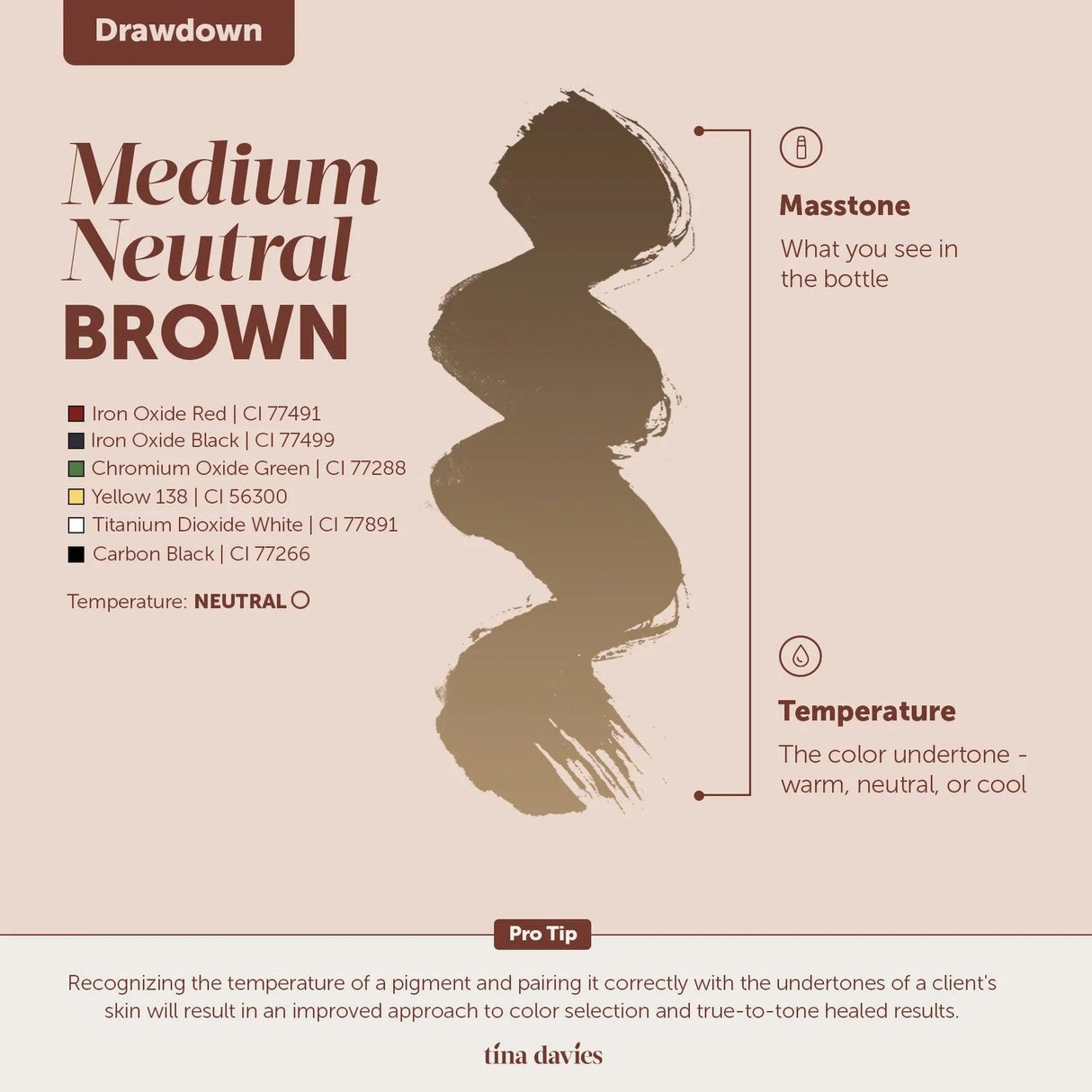 Tina Davies FADE Medium Neutral Brown Pigments 15ml - BVShop