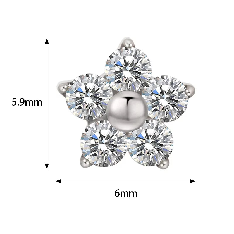 Anello in titanio a forma di fiore