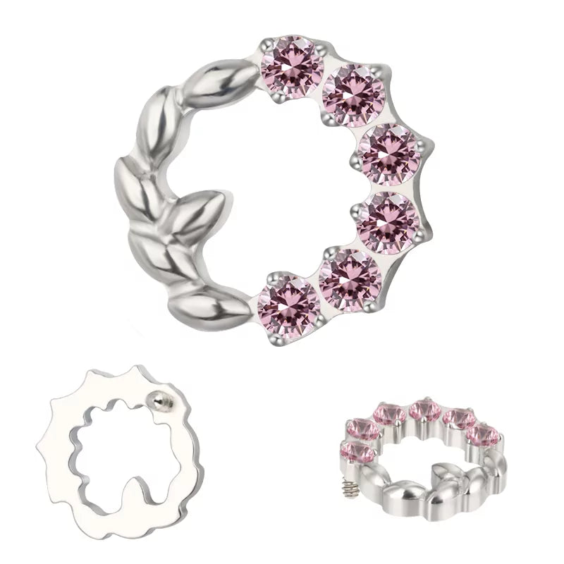 Anello in titanio corona d'ulivo