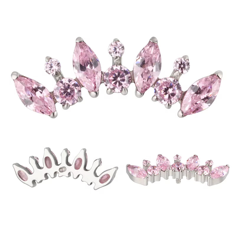 Anello in titanio rotondo e marquise