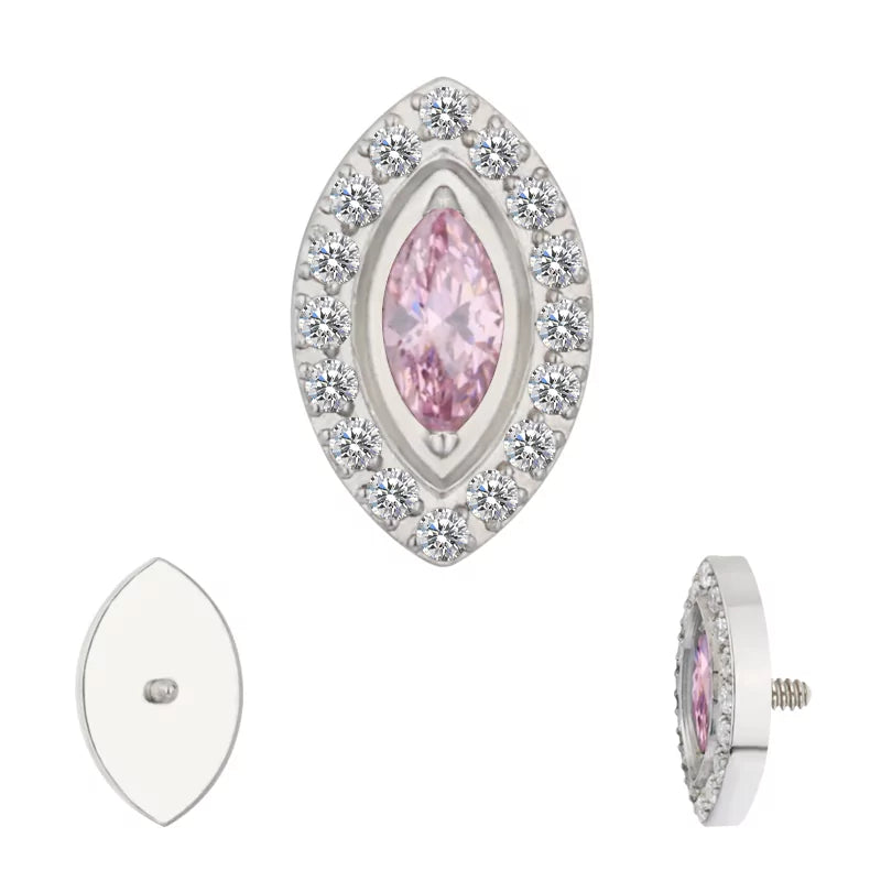 Punte per Anello in Titanio con Castone a Marquise