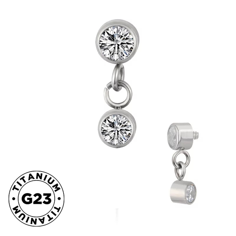 Anello in titanio con doppia lunetta