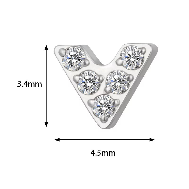 Anello in titanio a forma di V