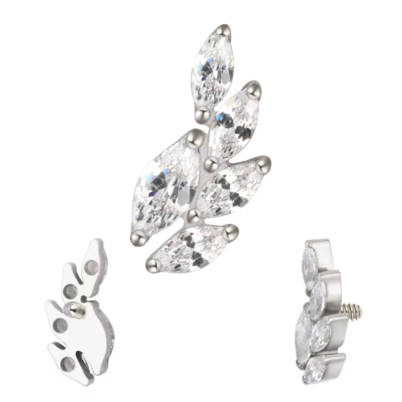 Anello in titanio a forma di spiga