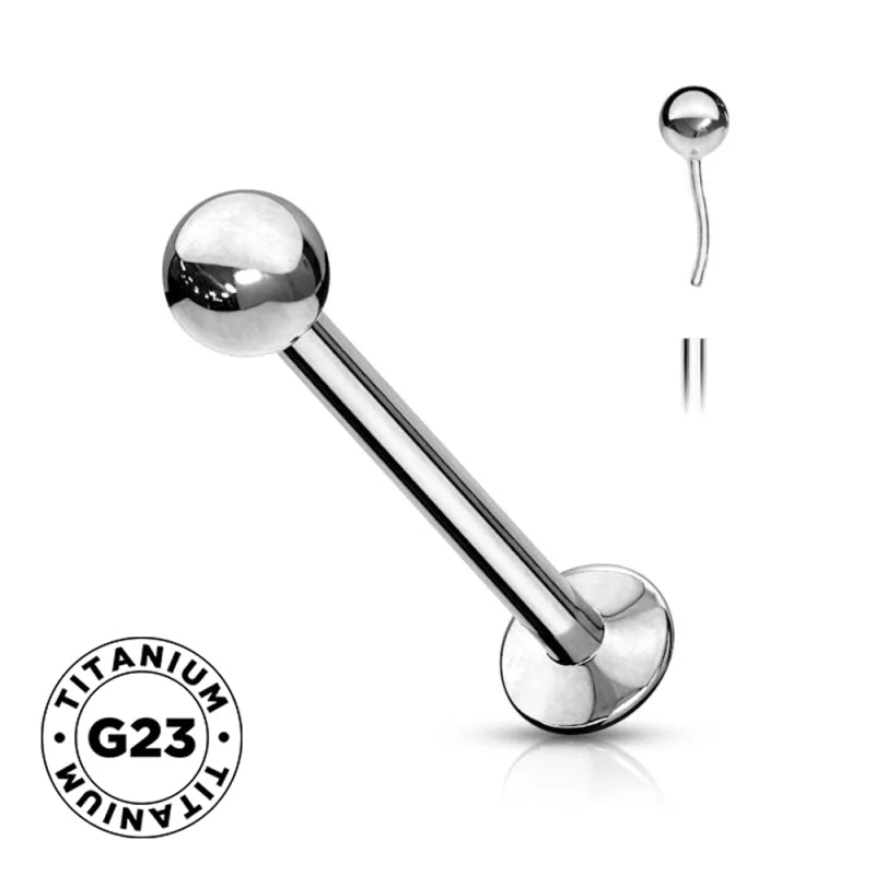 Pallina superiore senza filo in titanio con labret